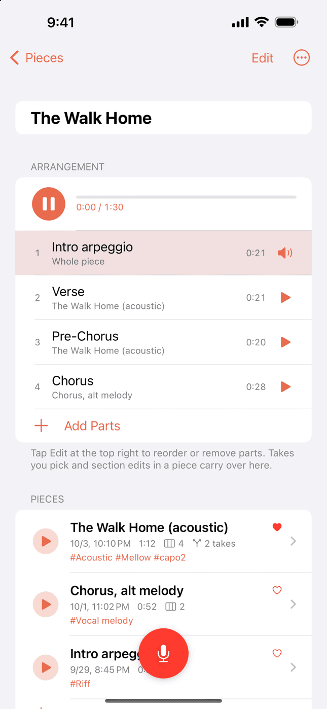 Piece a song together